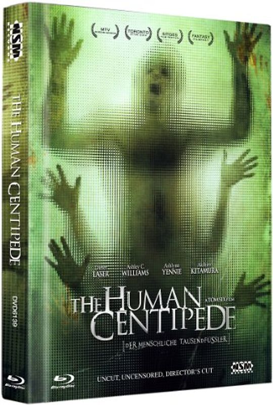 Human Centipede - Der menschliche Tausendfüssler - Uncut (5 Minuten längere Fassung) [Blu-ray+2 DVD] Mediabook [Limited Collector's Edition] [Director's Cut] Blu-ray Disc