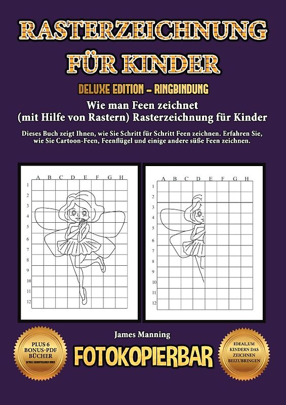 Wie man Feen zeichnet (mit Hilfe von Rastern) Rasterzeichnung für Kinder