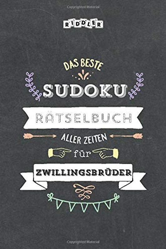 Das beste Sudoku Rätselbuch aller Zeiten für Zwillingsbrüder