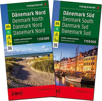 freytag & berndt Straßenkarte Dänemark Set 1:150.000