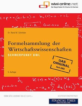 Formelsammlung der Wirtschaftswissenschaften