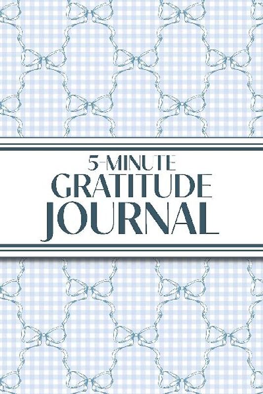 5-Minute Gratitude Journal (Blue Bows & Gingham)