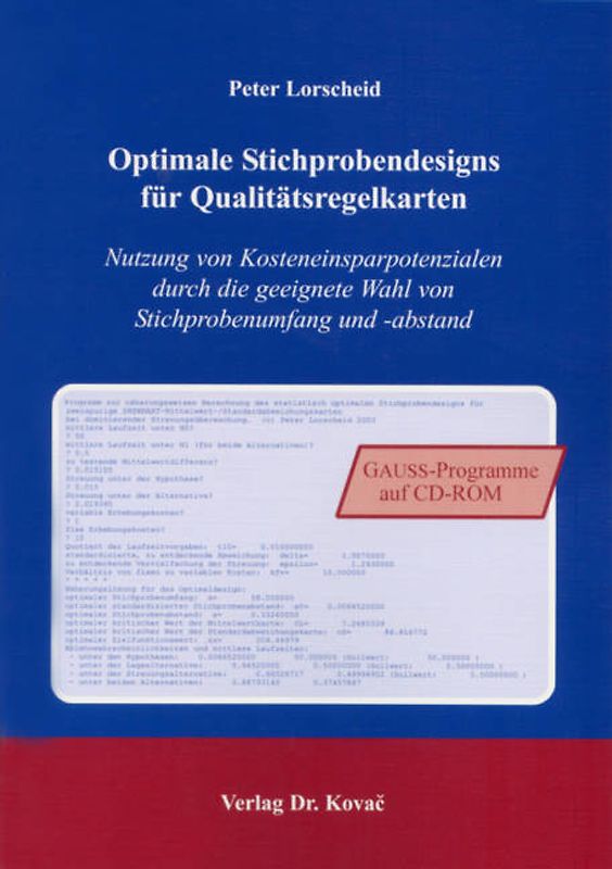 Optimale Stichprobendesigns für Qualitätsregelkarten