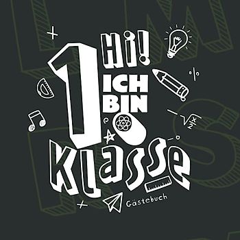 Hi! Ich bin 1. Klasse Gästebuch: Geschenkbuch & Erinnerungsalbum für Jungen als Geschenkidee zur Einschulung in die Grundschule I Individuell zum ... 100 Seiten I 21x21 cm I Stift, Lineal & Noten