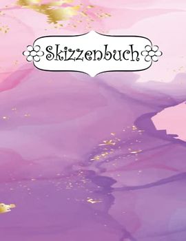 Skizzenbuch: A4 blanko seiten 100 Lila Marmor softcover für mädchen | Kreativheft zum Zeichnen, Malen und Skizzieren .