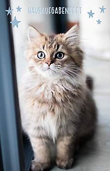 Hausaufgabenheft: mit Kätzchen / Katze, ca. A5, für 1 komplettes Schuljahr