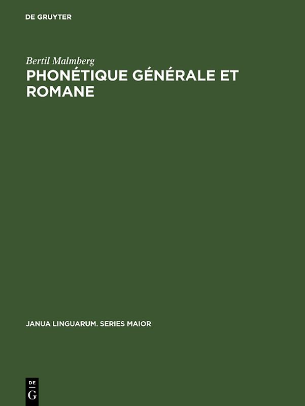 Phonétique générale et romane