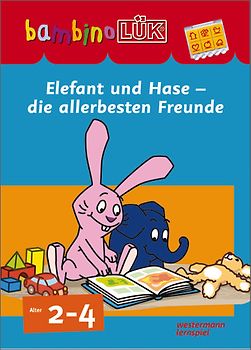 bambinoLÜK-Sets / bambinoLÜK-Set. Kasten + Übungsheft/e / 2/3/4 Jahre: Elefant und Hase - die allerbesten Freunde