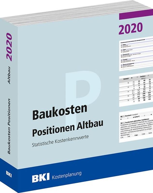 BKI Baukosten Positionen Altbau 2020