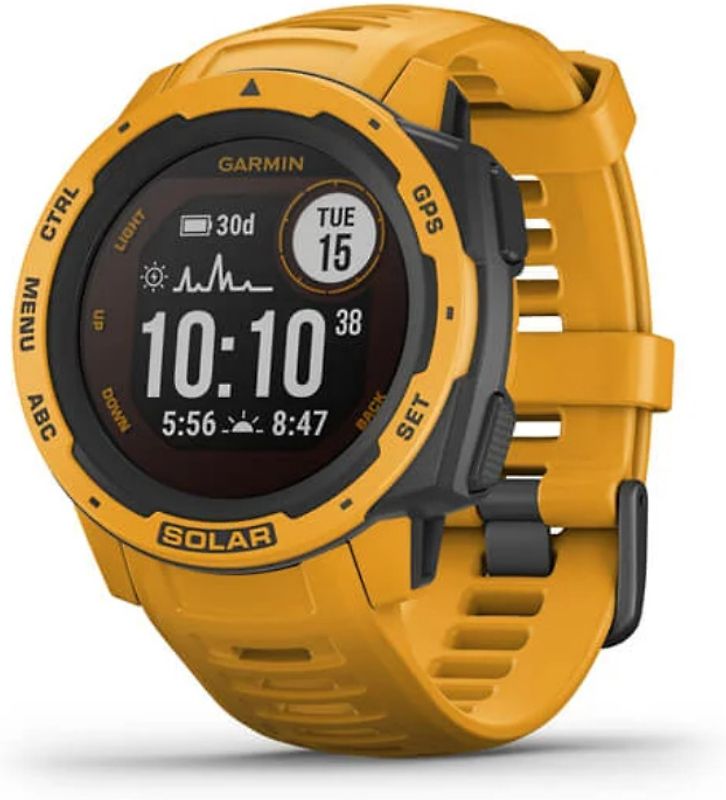 Garmin Instinct Solar 45 mm gelb et bracelet en silicone gelb