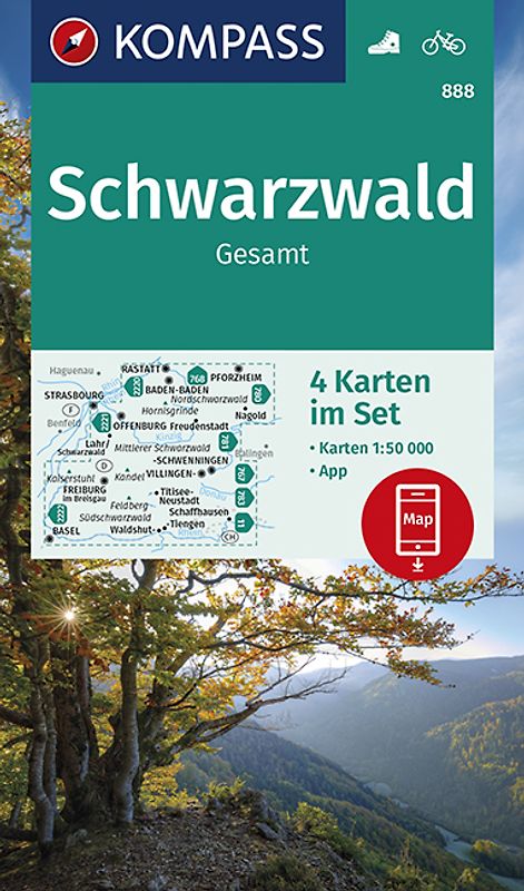 KOMPASS Wanderkarte Schwarzwald Gesamt