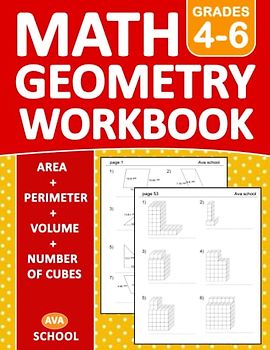 Math Geometry Workbook For Grades 4-6 Area,Perimeter,Volume,number of cubes With Answers: Geometry Math Practice Workbook For 4th, 5th Grade and 6th ... | Geometry Worksheetse For Grades 4-6