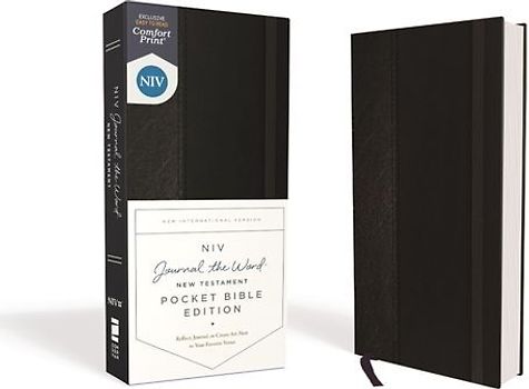 Niv, Journal the Word New Testament (Perfect for Note-Taking), Pocket Bible Edition, Hardcover, Black, Red Letter, Comfort Print
