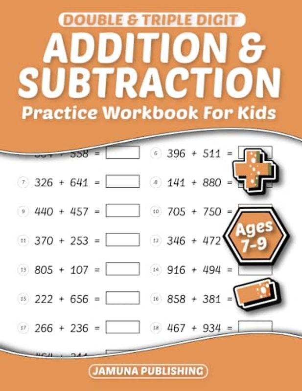 Double and Triple Digit Addition and Subtraction Practice Workbook for Kids Ages 7-9: 2nd and 3rd Grade Math Exercises: 1500 Practice Problems and Answer Key