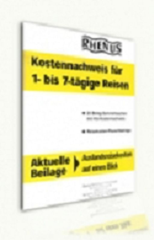 Kostennachweis für 1-7 tägige Reisen