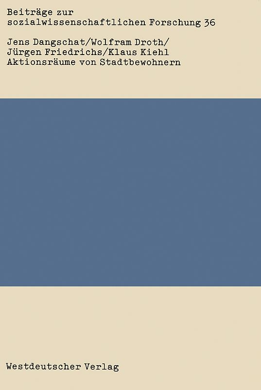 Aktionsräume von Stadtbewohnern