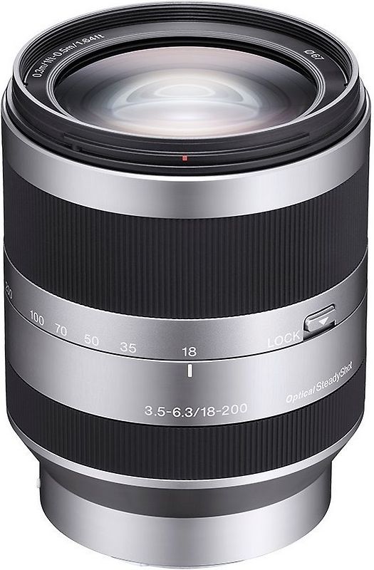 Sony 18-200 mm F3.5-6.3 OSS 67 mm Objectif  (adapté à Sony E-mount) argent