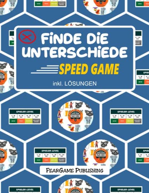 Finde die Unterschiede - Speed Game: Sportliches Fehlersuchbuch für Erwachsene und Jugendliche, Wer kann die Unterschiede schneller finden? (FearGame Rätselbücher)