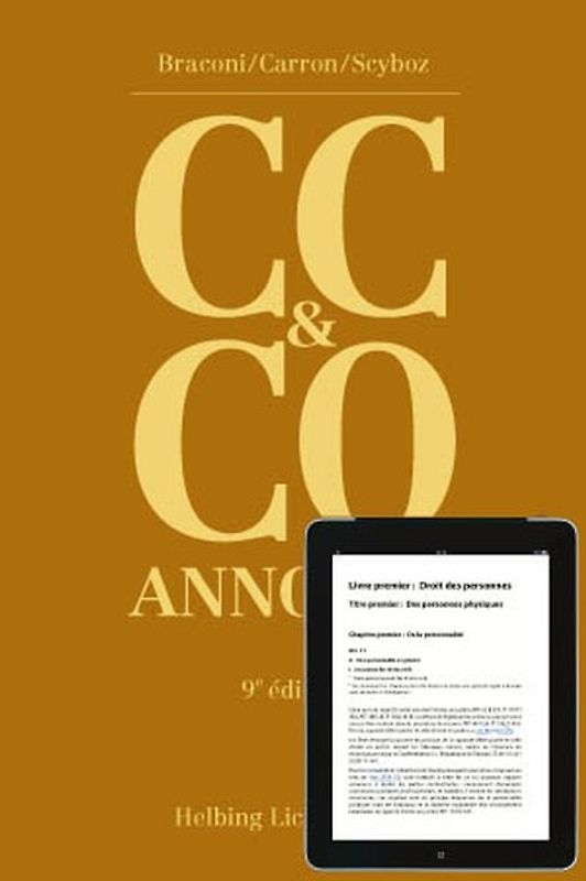 Code civil suisse et Code des obligations annotés (CC & CO) - Print und e-Book - cuir