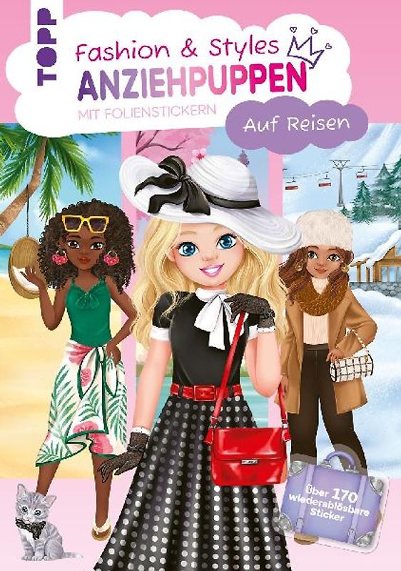 Fashion & Styles: Anziehpuppen mit Folienstickern. Auf Reisen