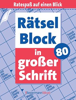 Rätselblock in großer Schrift 80