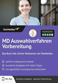 MD Auswahlverfahren Vorbereitung: Das Buch inkl. Online-Testtrainer von TestHelden |
