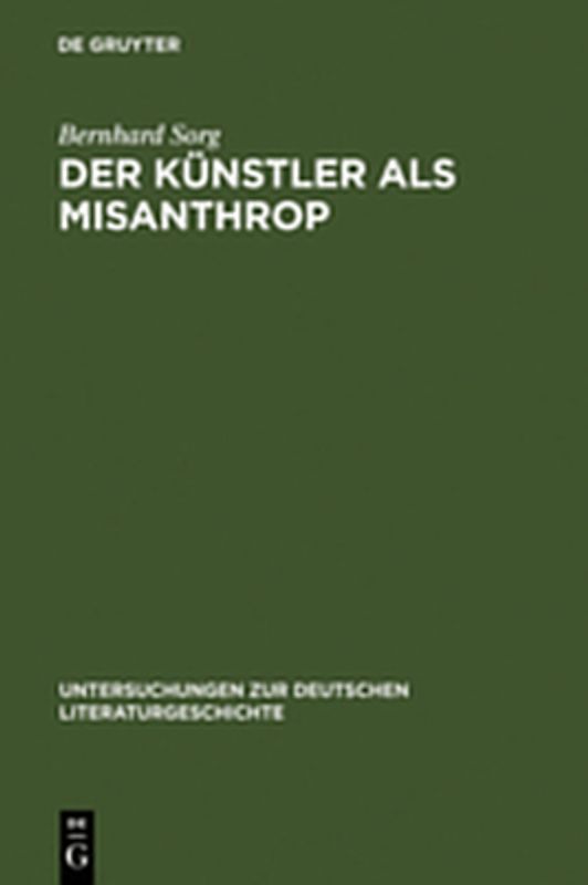 Der Künstler als Misanthrop