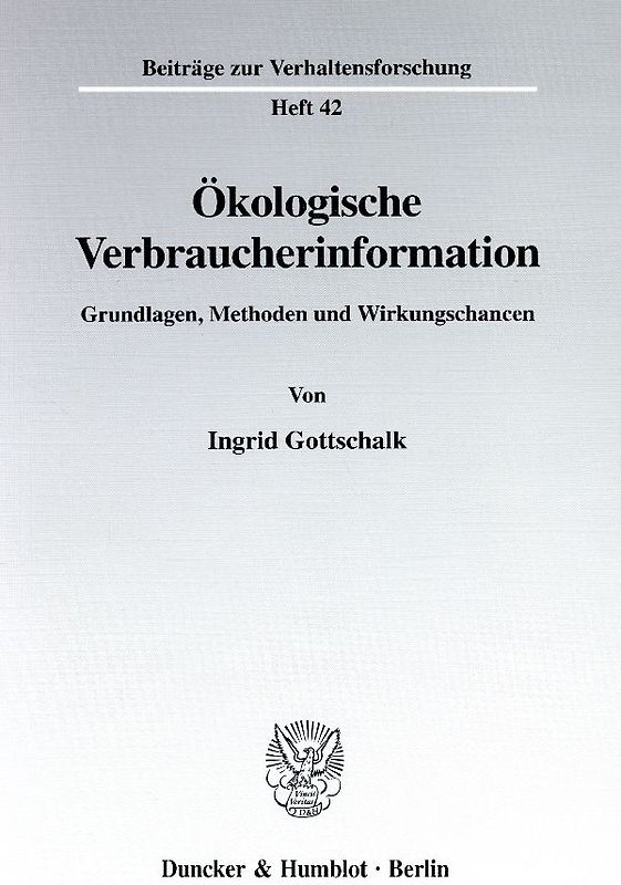 Ökologische Verbraucherinformation.