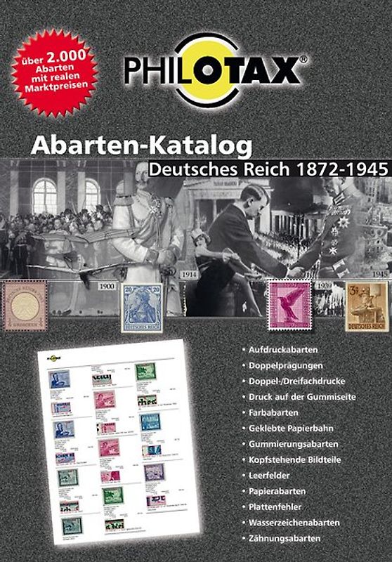Abarten-Katalog Deutsches Reich 1. Auflage