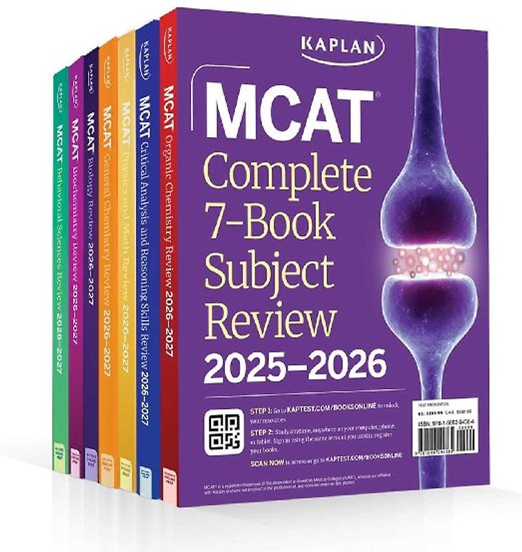 MCAT Complete 7-Book Subject Review 2025-2026, Set Includes Books, Online Prep, 3 Practice Tests