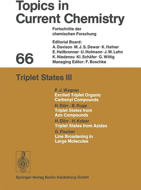 Triplet States III