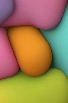 Dream notebook with colorful blank 198 pages: bubbly