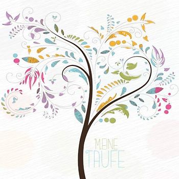 Meine Taufe: Gästebuch I Erinnerungsalbum zum selbst gestalten I Bunter Baum