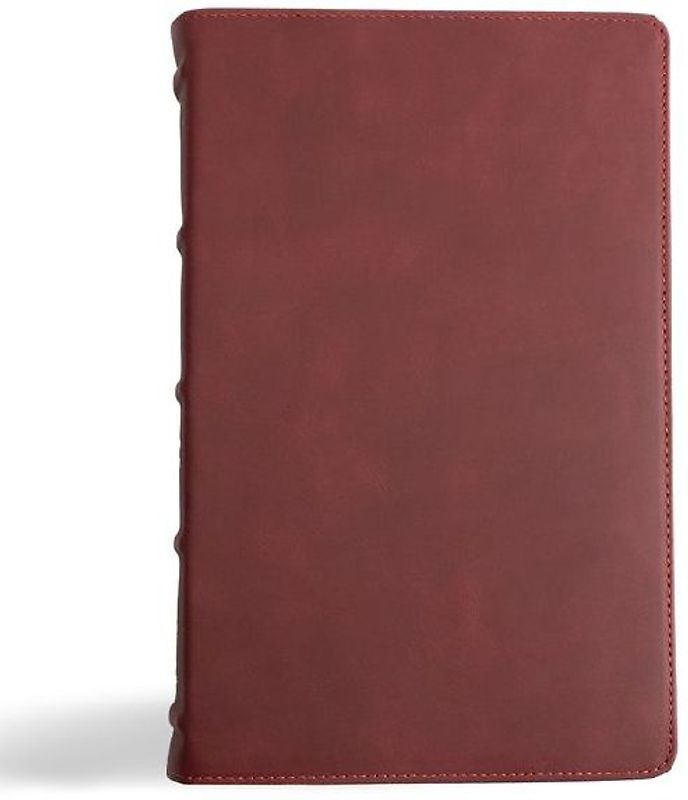CSB Single-Column Personal Size Bible, Holman Handcrafted Collection, Marbled Burgundy Premium Calfskin