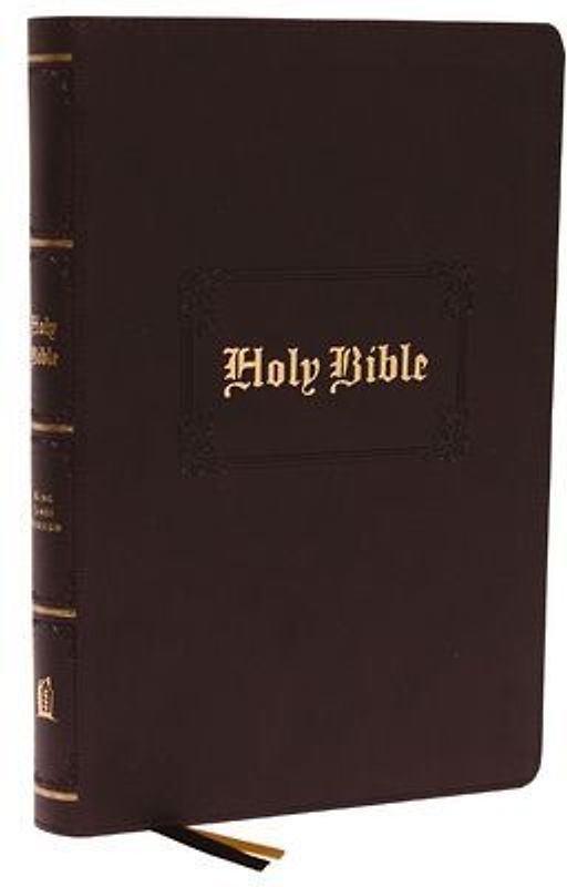 KJV Holy Bible: Large Print with 53,000 Center-Column Cross References, Brown Leathersoft, Red Letter, Comfort Print (Thumb Indexed): King James Version