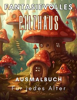 Fantasievolles Pilzhaus Ausmalbuch Für jedes Alter: Finden Sie Frieden und Gelassenheit, tauchen Sie ein in die ruhige Welt des achtsamen Malens und entdecken Sie innere Harmonie