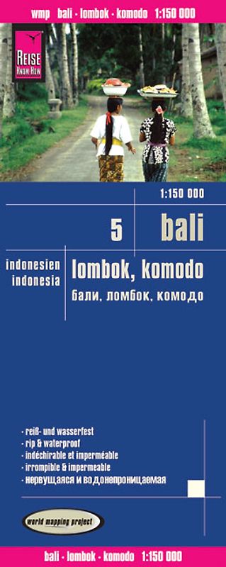 Reise Know-How Landkarte Bali, Lombok, Komodo (1:150.000) - Indonesien 5