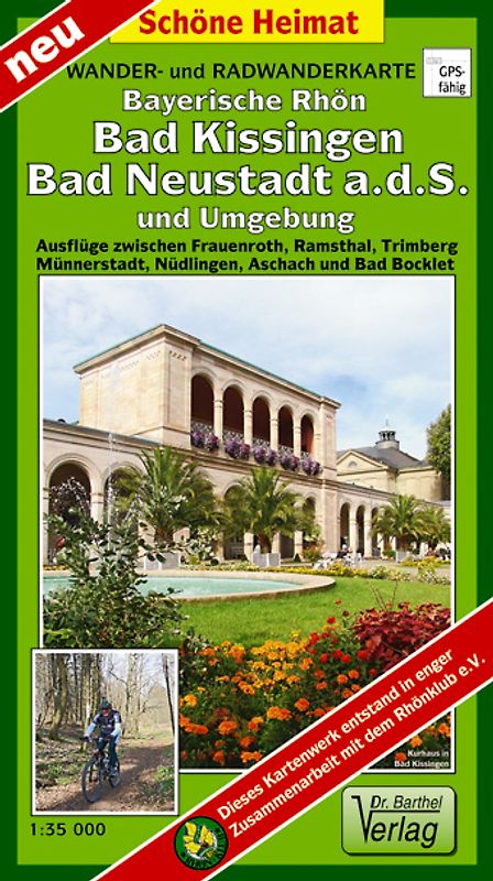 Wander- und Radwanderkarte Bayerische Rhön, Bad Kissingen, Bad Neustadt a.d.S. und Umgebung
