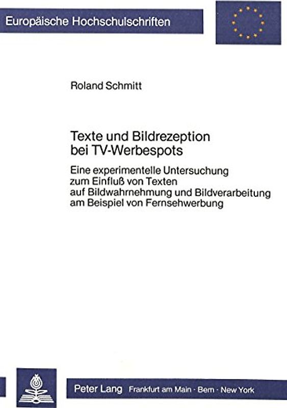 Texte und Bildrezeption bei TV-Werbespots