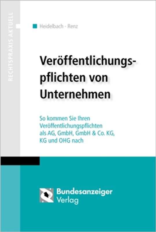 Veröffentlichungspflichten von Unternehmen