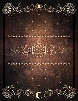 RPG Journal: Lined Paper: College Ruled: Role Playing Game Notebook: For Maps, Notes, Character Backstory: Rust Cover Design Art Deco Dice