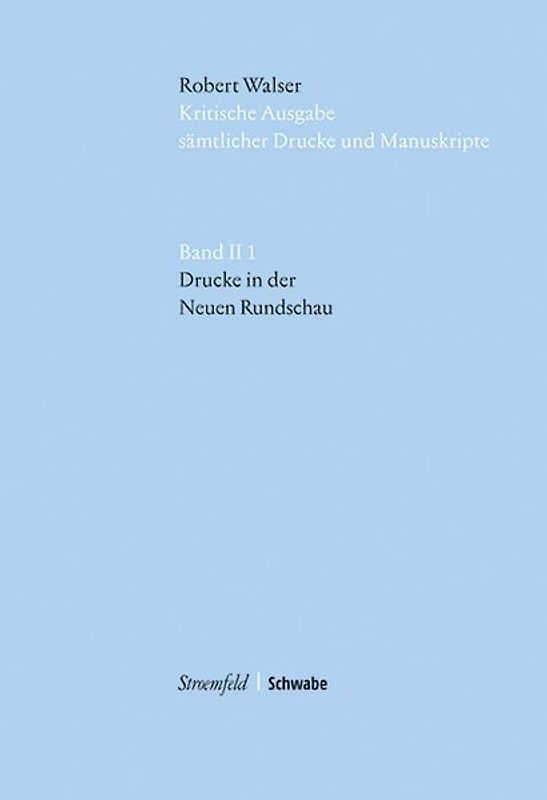 Drucke in der Neuen Rundschau