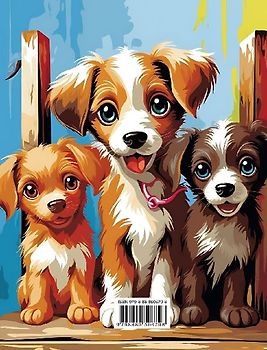 Adorabili famiglie di cuccioli - Libro da colorare per bambini - Scene creative di affettuose famiglie di cani