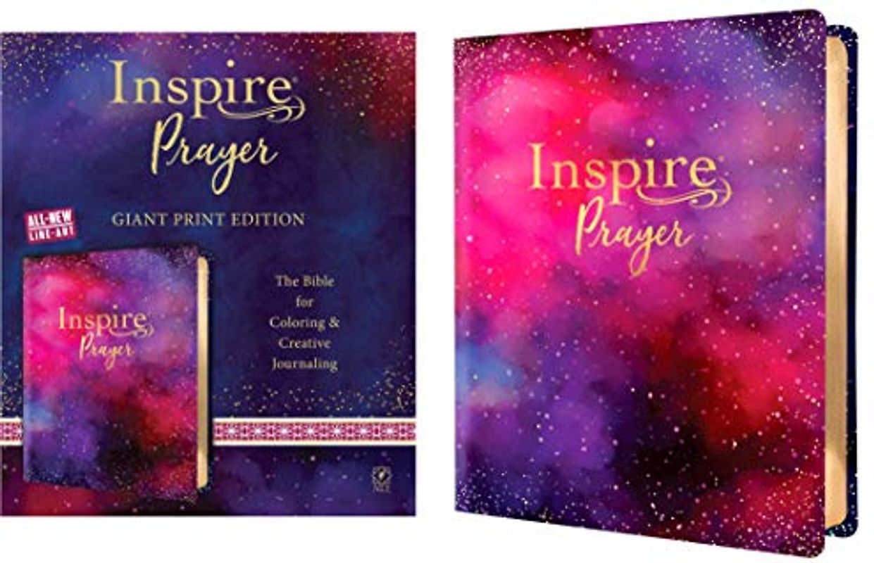 Inspire Prayer Bible: New Living Translation, Purple, the Bible for Coloring & Creative Journaling