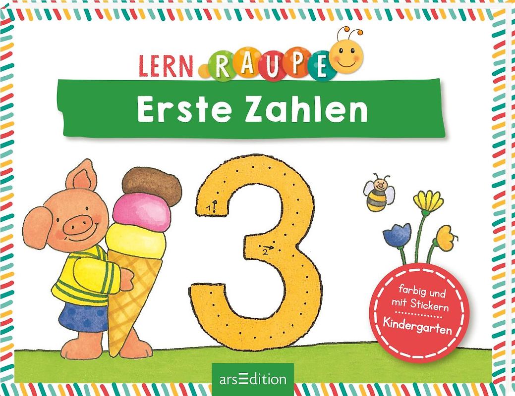 Lernraupe – Erste Zahlen
