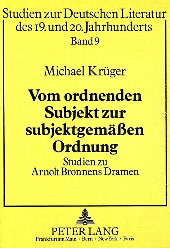 Vom ordnenden Subjekt zur subjektgemässen Ordnung
