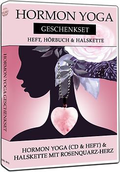 Hormon Yoga Geschenkset: Hörbuch, Heft & Halskette