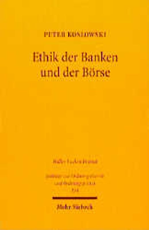 Ethik der Banken und der Börse