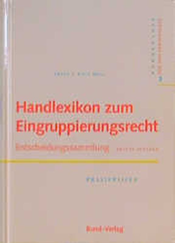 Handlexikon zum Eingruppierungsrecht