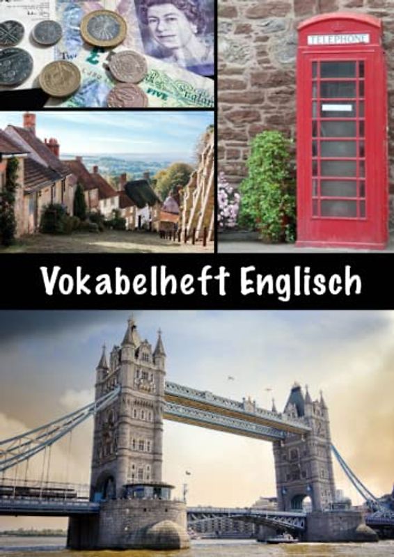 Vokabelheft Englisch: Englisch Vokabelheft, DIN A4, 3 Spalten, viele Seiten, XXL